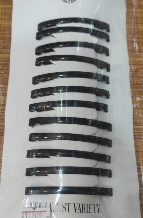 Pack of 12 Pieces Stainless Steel Slim Hair Pins for Women - Silver & Black - Image 4