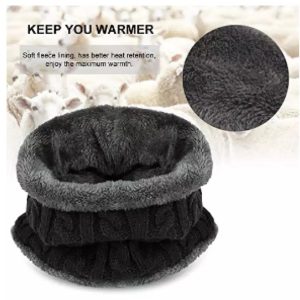 Winter Neck Warmer Scarf Set Warm Knit Thick Fleece for Men & Women Winter Neck Scarves| Winter UNISEX Hot Knitted Cap Neck Warmer