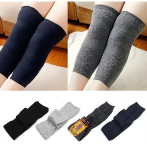Women Men Thicken Wool Winter Warm Thermal Knee Warmers Leg Warmers Sleeve Knee Brace