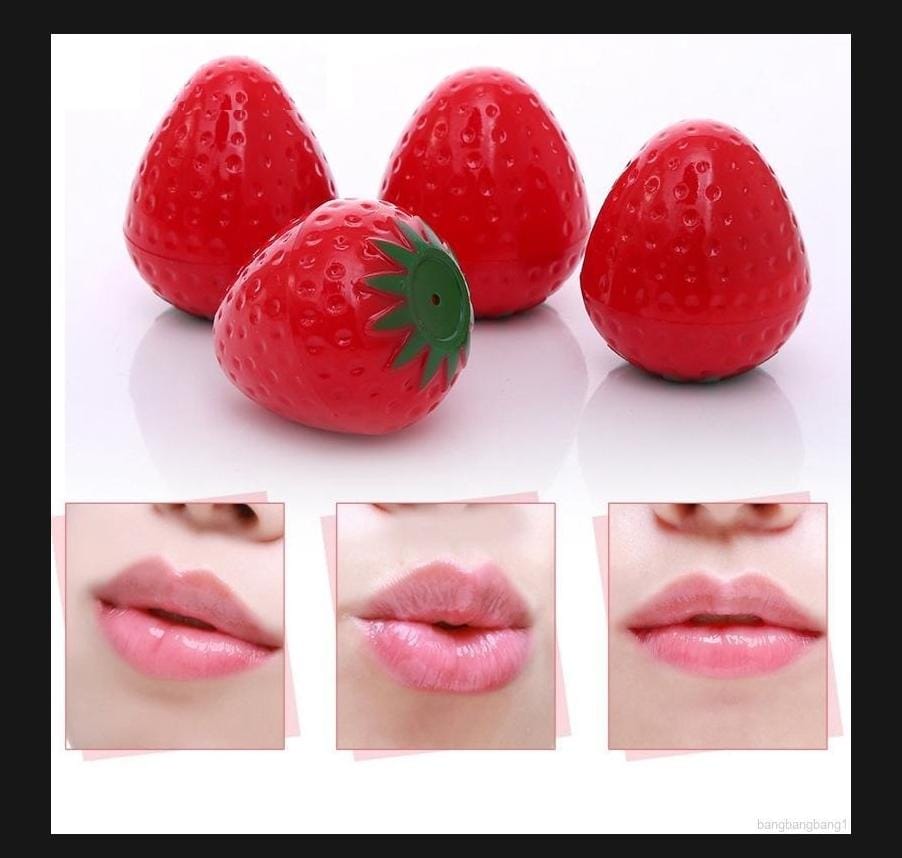 Lip balm Emoji Fruit Flavor - Pure Natural Cute Round Ball Lips Blam Nourishing Repair - Image 4
