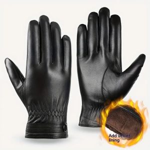 New Women's High-Quality Leather Gloves Two Styles Black Short Imported Sheepskin Gloves Keep Warm In Winter