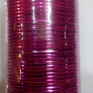 Plain Metal Bangles Dark Pink Color - 24.Bangles