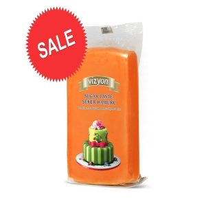 Orange Sugar Paste-Fondant- Ready To Use - 1Kg