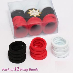 Pack of 12 Simple Pony Band for Girls Hair Accessories Head wear