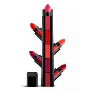 Matte lipsticks 5 in 1 Red Brown Nude Pink Maroon Waterproof Long Lasting Creamy
