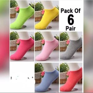 6 Pairs Cotton Ankle Socks For Men Women - Random colors