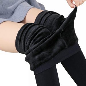 Winter Leggings For Women Warm Leggins Solid Color Velvet Leggins High Waist Leggings Stretchy Leggings
