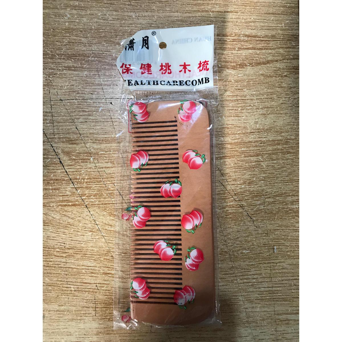 Natural Peach Wood Comb – Premium Wooden Hair Brush for All Hair Types – Eco Friendly Handcrafted - Image 2