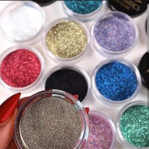 Pack Of 12 - Shimmer Nail Art Glitter Set