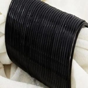Plain Metal Bangles Black Color 24 .Bangles size.2.25