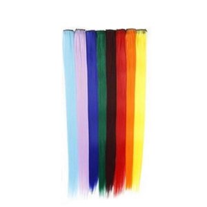 Pack of 5 PCS Long Straight Hair Clip Extentions - Multicolour