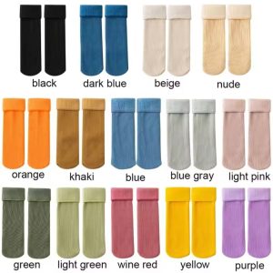 Pack of 5 Socks For Women Warm Velvet Glitter Socks For Girls Winter Socks Ladies Woolen Socks