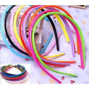 Pack Of 6 Multicolour Plastic Hair Bands For Girls Good Quality