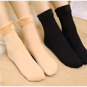 Pack of 2 Pairs & 5 Pairs Women Winter Woolen Socks | Warm Thermal Snow Socks for Ladies & Men | Unisex Thick Knit