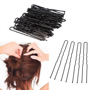 Hair Pin U Shape Pins Jura Pins, Bridal U Pins hair & Bun Pins Professional Black Bobby Pins U Shape Hair Pins for Women Girls and Hairdressing Salon - (Pack of 12)
