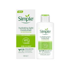 Simple Kind to Skin Hydrating Light Moisturiser 125ml – Best Face Moisturizer for Dry & Sensitive Skin