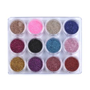 12 Dust Glitter Powder set for Professional