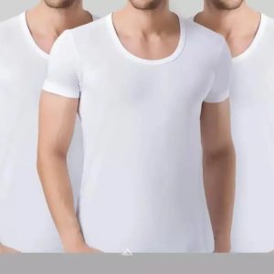 Pack of 6 Men's White Vest Bazoo (Banyan) Half Sleeves- Original Cotton Vest -Inner wear