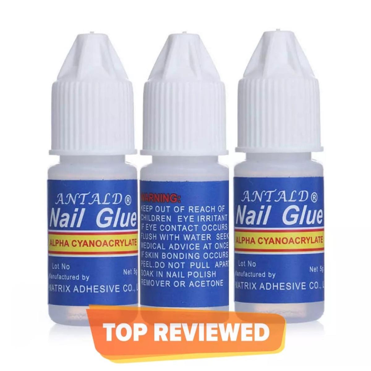 Pack of 3 Nail Glue For Nail Art And Nail Decoration
