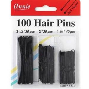 Product details of Pack of 3 100 Pieces of Bobby Hair Pins Black Hair pins for Girls and Women Hair Item tyep. Hair pins Fashion For women Colour Black Item tyep. Hair pins Fashion For women Colour Black