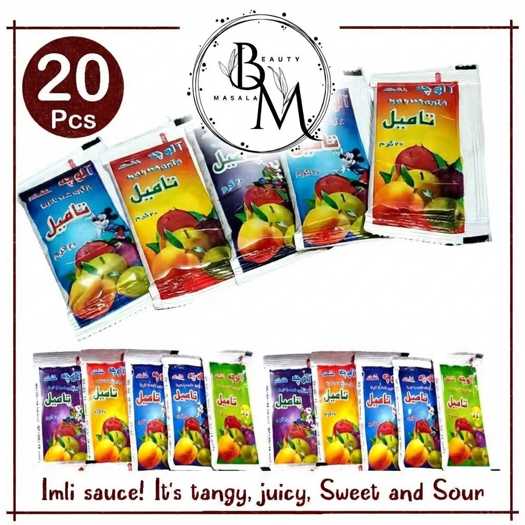 20 Pcs Tamil Imli Sauce 20g - Tangy, Sweet & Sour Fruit Condiment